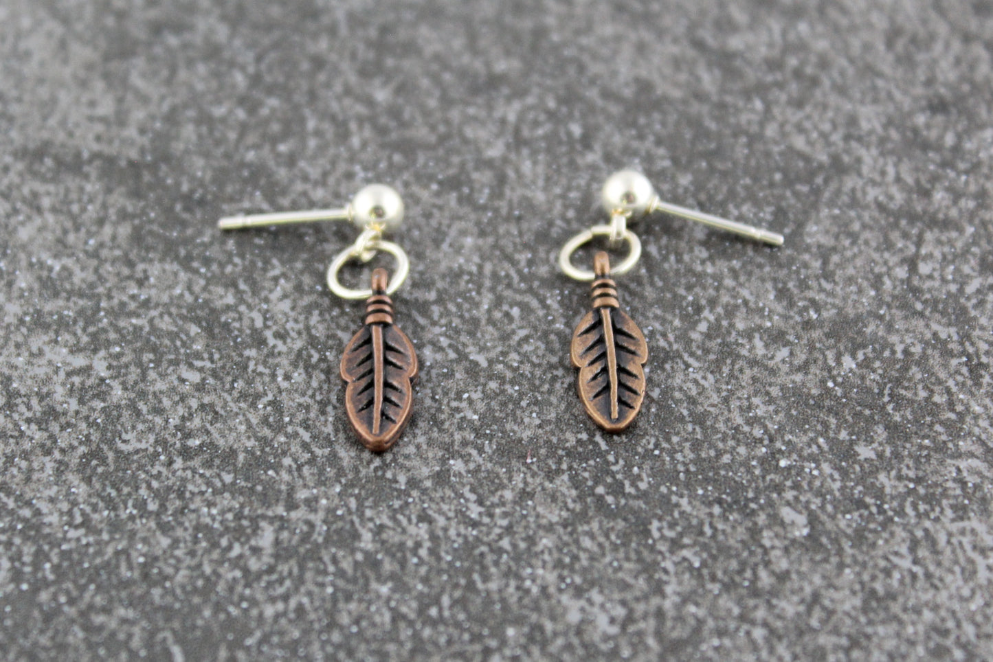 Mini Leaf Charm Earrings