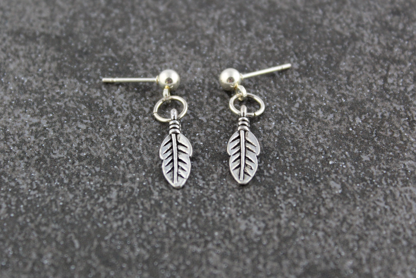 Mini Leaf Charm Earrings