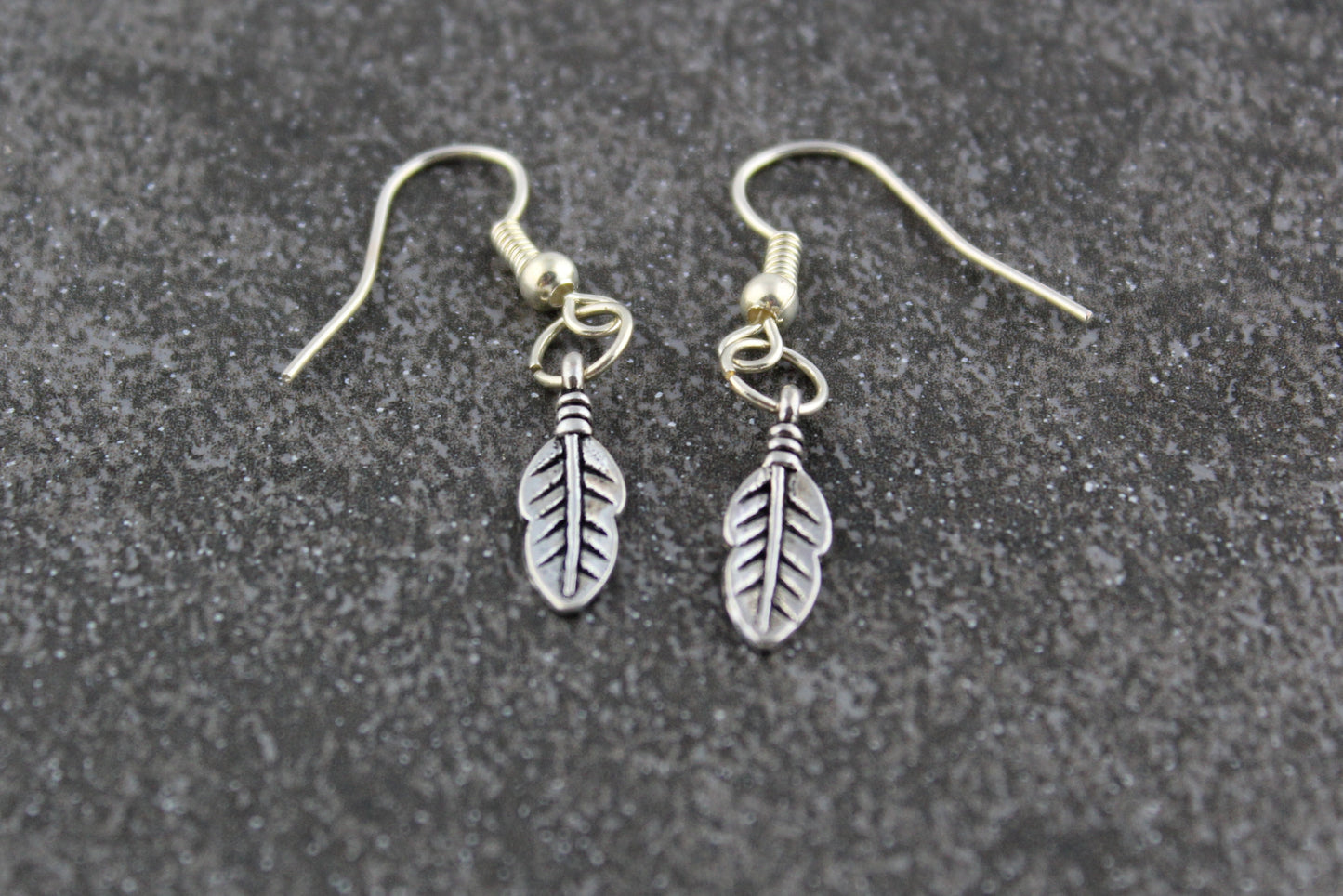 Mini Leaf Charm Earrings