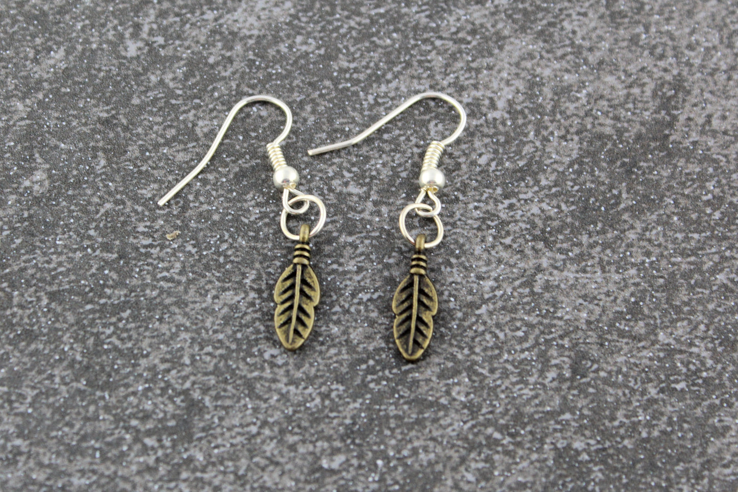 Mini Leaf Charm Earrings