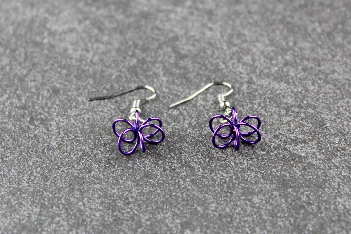 Grape Spring Flower Earrings - Ear Wire