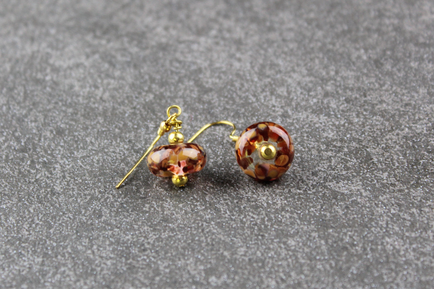 Harvest Autumn Handblown Gladd Earrings - ear wire