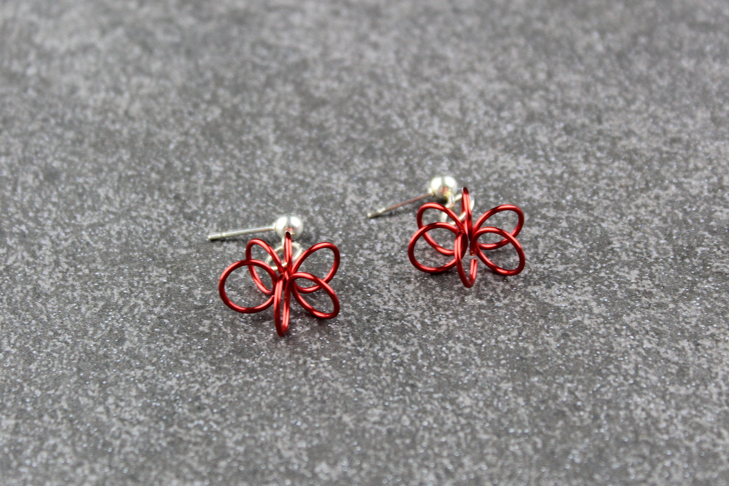 Red Spring Flower Earrings - posts