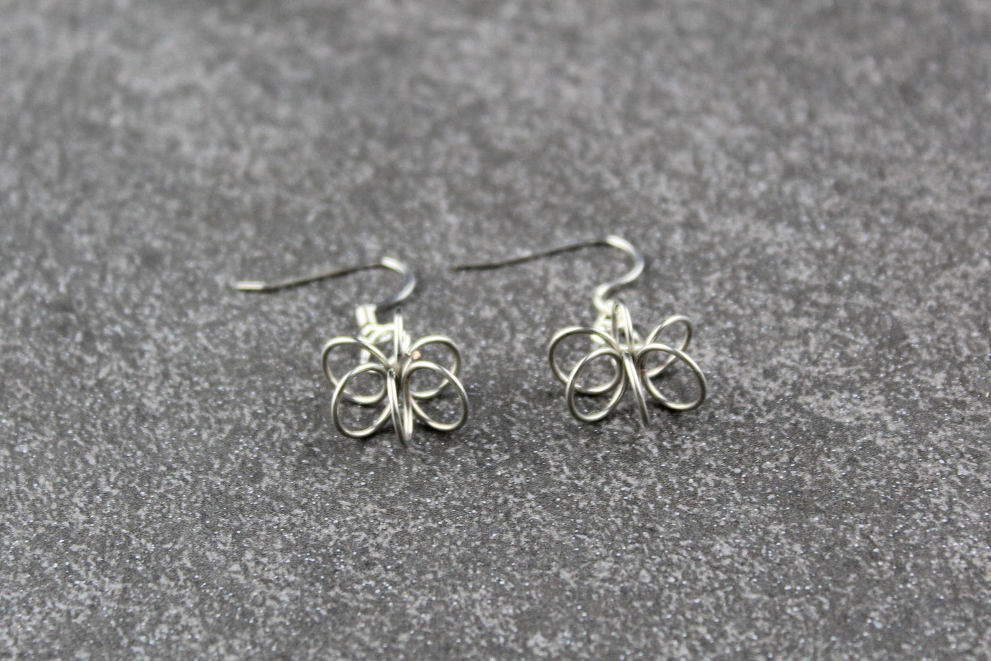 Silver Spring Flower Earrings - ear wire