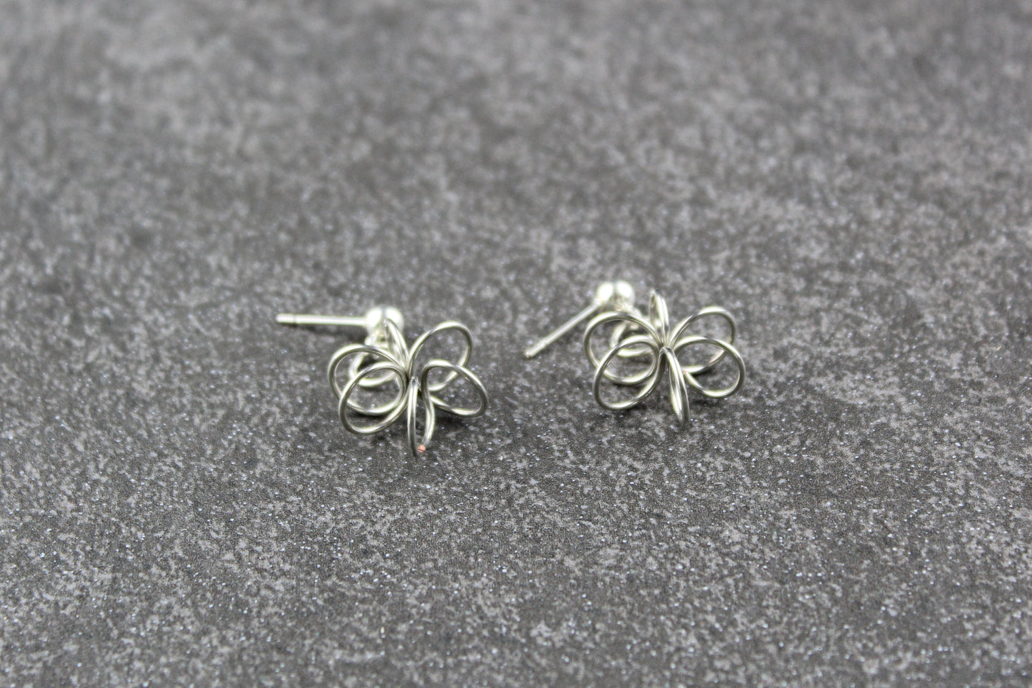 Silver Spring Flower Earrings - post